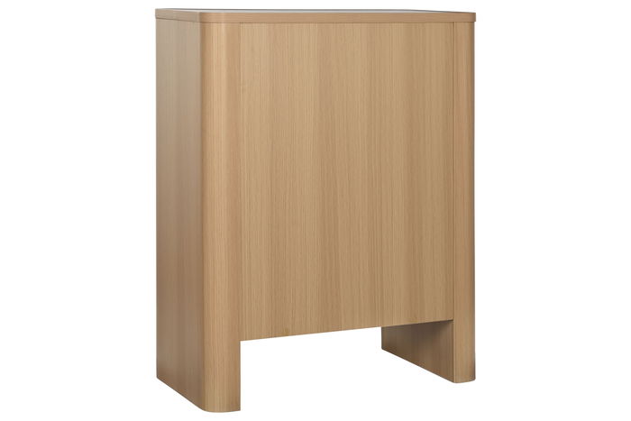 DKD Home Decor Chifonier Moderno Gris Claro Natural 4 Cajones 40 x 100 x 76 cm