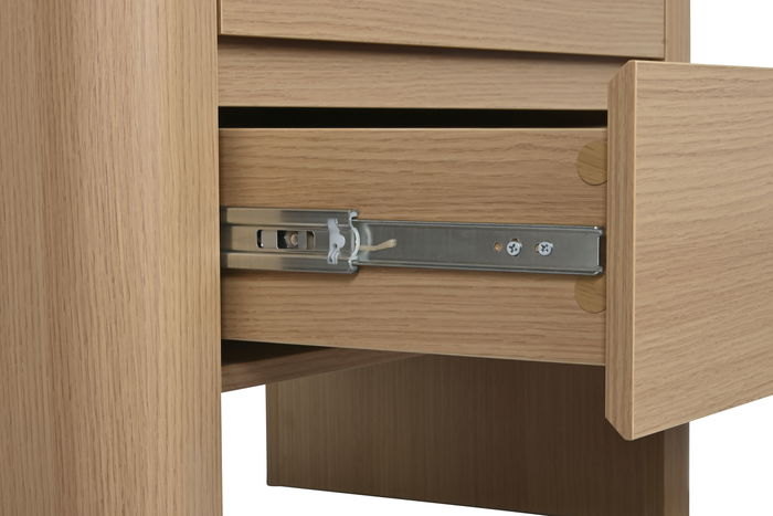 DKD Home Decor Chifonier Moderno Gris Claro Natural 4 Cajones 40 x 100 x 76 cm