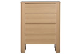 DKD Home Decor Chifonier Moderno Gris Claro Natural 4 Cajones 40 x 100 x 76 cm