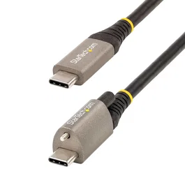 Startech Cable USB-C 50cm con Tornillo de Fijación Superior, 10Gbps, USB 3.1/3.2 Gen 2, Carga por Entrega
