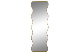 DKD Home Decor Espejo Irregular Dorado de Hierro y Cristal 50x150 cm