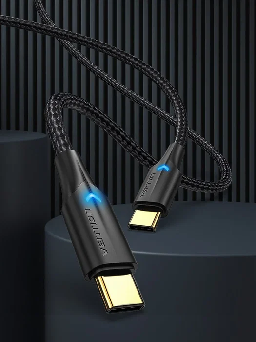 Vention TAUBF Cable USB 2.0 Tipo-C a Tipo-C, 3A, 480Mbit/s, 1 Metro, Negro