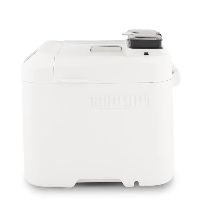 H.Koenig BAKE340 - Máquina para hacer pan con dispensador de semillas, 12 programas, 3 niveles de cocción, 550W, 2 tamaños (650/800g), Pantalla LCD