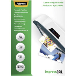 Fellowes Fundas para plastificar A5 100 micras brillo, pack 100
