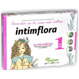 PINISAN Intimflora 20Cap. Cápsulas para la Microbiota Vaginal Vegano Sin Gluten Sin Lactosa