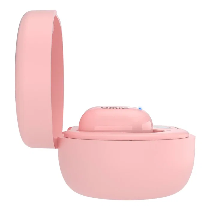 Aiwa EBTW-150PK Auriculares Inalámbricos Bluetooth 5.0 TWS Intraurales Hipergraves para Música y Llamadas con Estuche de Carga, Color Rosa
