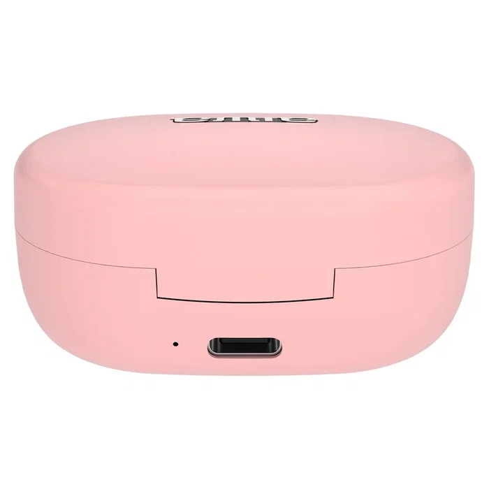 Aiwa EBTW-150PK Auriculares Inalámbricos Bluetooth 5.0 TWS Intraurales Hipergraves para Música y Llamadas con Estuche de Carga, Color Rosa