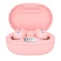 Aiwa EBTW-150PK Auriculares Inalámbricos Bluetooth 5.0 TWS Intraurales Hipergraves para Música y Llamadas con Estuche de Carga, Color Rosa