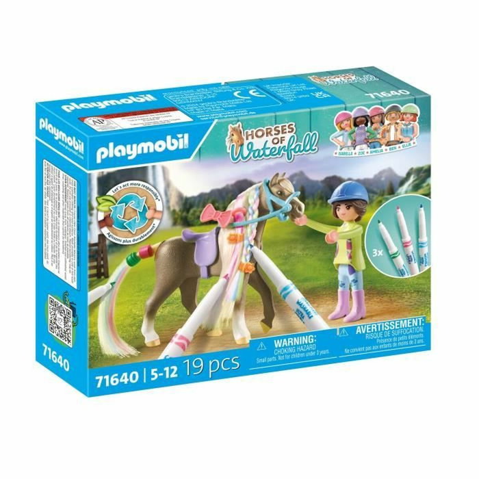Playmobil 71640 Set Creativo de Caballos de Cascada con Caballo y Rotuladores CRAYOLA