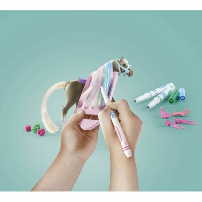 Playmobil 71640 Set Creativo de Caballos de Cascada con Caballo y Rotuladores CRAYOLA