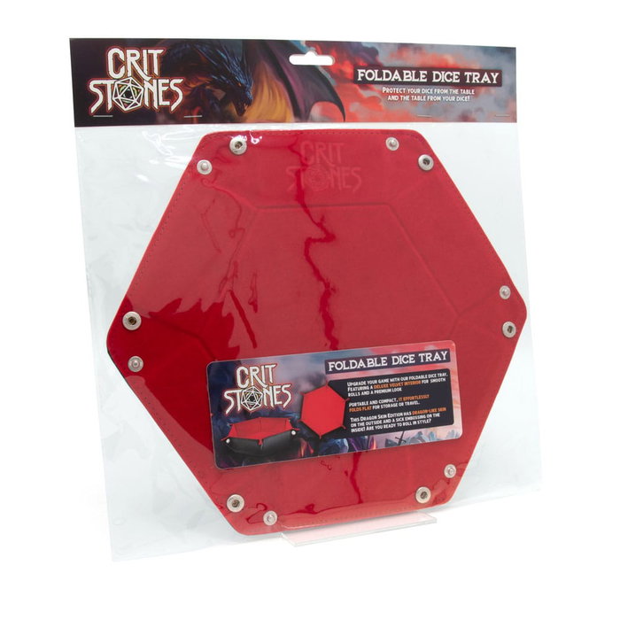 Glassstaff CritStones Bandeja plegable para dados Red Glassstaff CritStones Bandeja plegable para dados Red