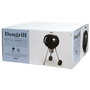 Dangrill Barbacoa Kettle Negra de Carbón, Parrilla con Tapa y Termómetro, Diámetro 57 cm, Superficie de Cocción 53 cm, con Ruedas y Recolector de Cenizas