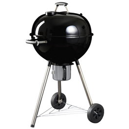 Dangrill Barbacoa Kettle Negra - Parrilla de Carbón, Diámetro 57 cm, con Termómetro y Ruedas
