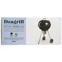 Dangrill Barbacoa Kettle Negra de Carbón, Parrilla con Tapa y Termómetro, Diámetro 57 cm, Superficie de Cocción 53 cm, con Ruedas y Recolector de Cenizas