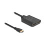 DeLOCK Conmutador HDMI 2x1 8K 60Hz con Cable Integrado 50cm HDCP HDR Negro