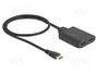 DeLOCK Conmutador HDMI 2 x 1 con cable integrado de 50 cm 8K 60 Hz