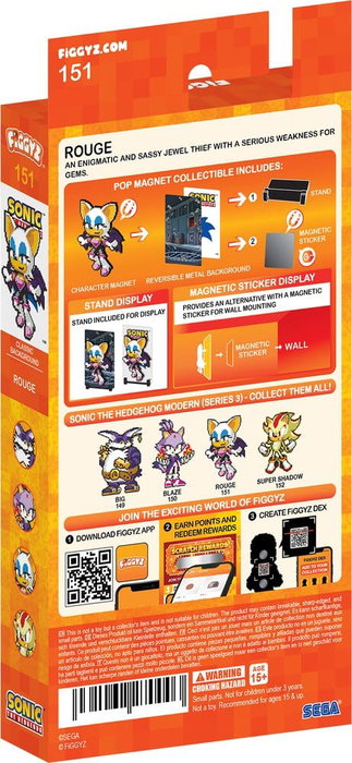 FiGGYZ Rouge the Bat Figura Coleccionable Magnética Sonic the Hedgehog (Modern) 11 cm