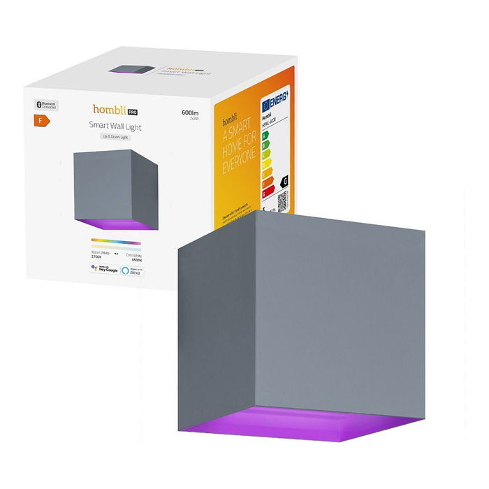 Hombli Lámpara de Pared Exterior Inteligente Gris