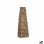 Set de Cajas Organizadoras Apilables Pincello Negro Cartón Rayas (2 Unidades)