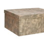 Set de Cajas Organizadoras Apilables Pincello Negro Cartón Rayas (2 Unidades)