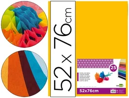 Liderpapel Papel de seda Naranja 52x76 cm (25 hojas)