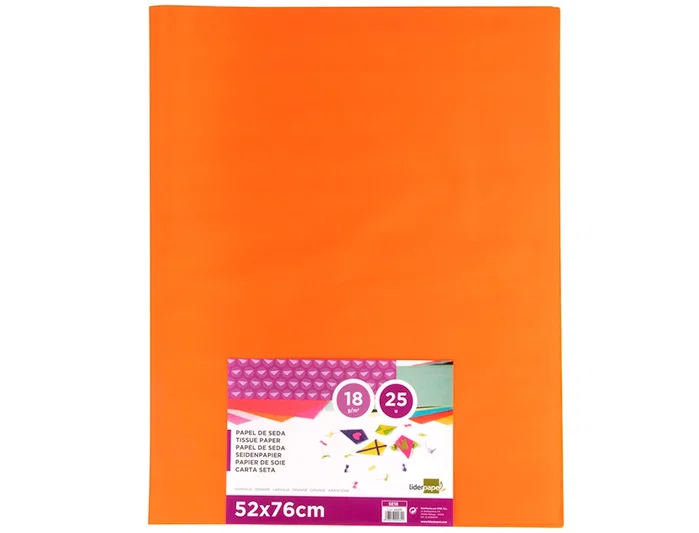 Liderpapel Papel de seda Naranja 52x76 cm (25 hojas) Liderpapel Papel de seda Naranja 52x76 cm (25 hojas)