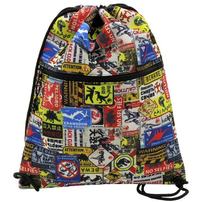 CYP BRANDS Saco Danger Jurassic World 42cm Mochila de Cuerdas de Gran Capacidad para Deportes y Viajes