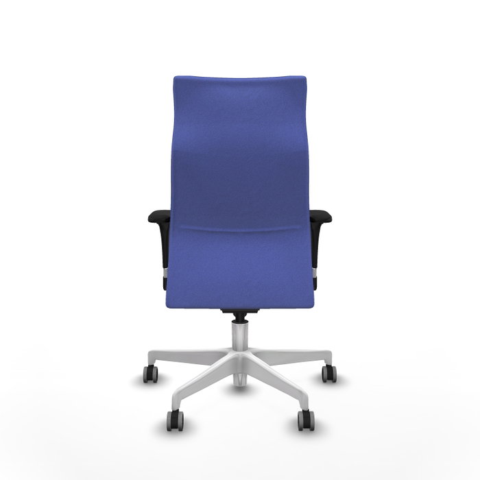 PIQUERAS Y CRESPO Sillón Albacete Azul Claro con Mecanismo Sincro y Base Blanca