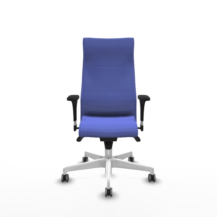 PIQUERAS Y CRESPO Sillón Albacete Azul Claro con Mecanismo Sincro y Base Blanca