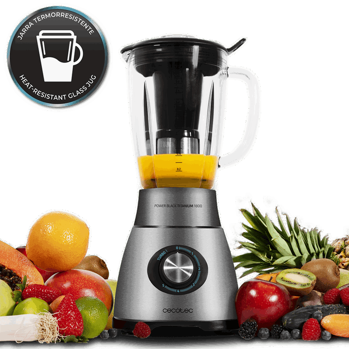 Cecotec Power Black Titanium 1800 Batidora de vaso