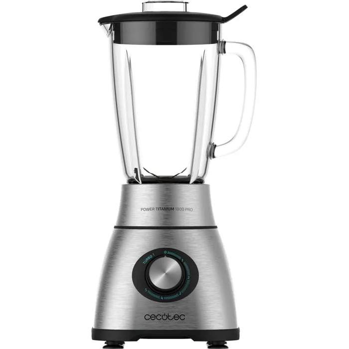 Cecotec Batidora Titanio Negro 2500W 1,8L Bol Cristal Acero Inoxidable Cecotec Batidora Titanio Negro 2500W 1,8L Bol Cristal Acero Inoxidable