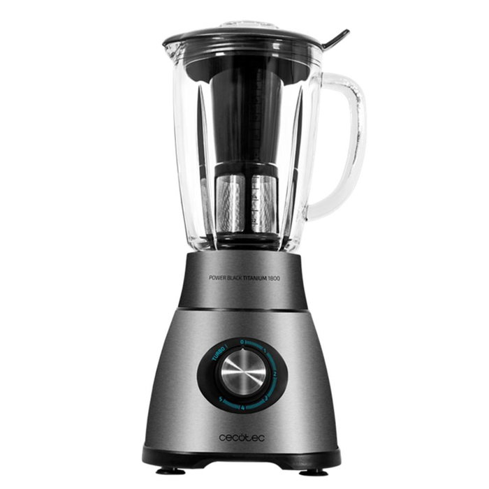 Cecotec Power Black Titanium 1800 Batidora de vaso Negro y Acero inoxidable