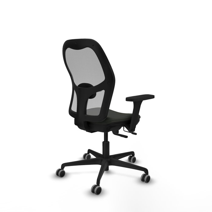 PIQUERAS Y CRESPO Silla de oficina Jorquera con mecanismo Sincro/Traslack, Negro y Gris