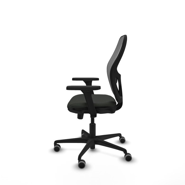 PIQUERAS Y CRESPO Silla de oficina Jorquera con mecanismo Sincro/Traslack, Negro y Gris