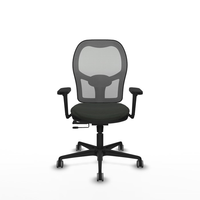PIQUERAS Y CRESPO Silla de oficina Jorquera con mecanismo Sincro/Traslack, Negro y Gris