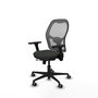 PIQUERAS Y CRESPO Silla de oficina Jorquera con mecanismo Sincro/Traslack, Negro y Gris