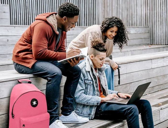 Antartik Mochila Coral con Asa y Bolsillos con Cremallera, Compartimento Portátil 14.1', Antirrobo, 310x160x410 mm