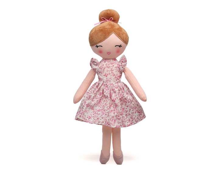 KioKids Muñeca de Trapo Multicolor con Vestido Floral para Bebés +10 Meses, Suave y Ligera, Poliéster KioKids Muñeca de Trapo Multicolor con Vestido Floral para Bebés +10 Meses, Suave y Ligera, Poliéster