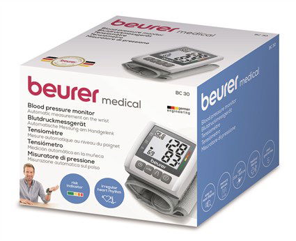 Beurer BC-30 Tensiómetro de Muñeca con Pantalla LCD y Memoria