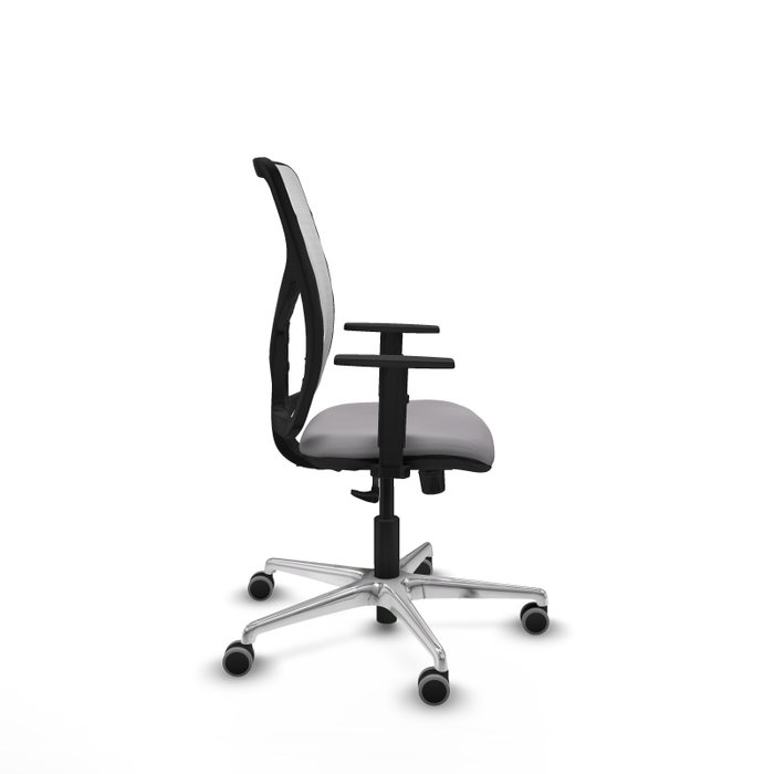 PIQUERAS Y CRESPO Silla de oficina Motilla con mecanismo Sincro, Gris y Blanco