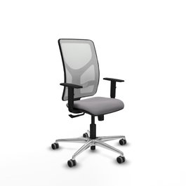 PIQUERAS Y CRESPO Silla de oficina Motilla con mecanismo Sincro, Gris y Blanco