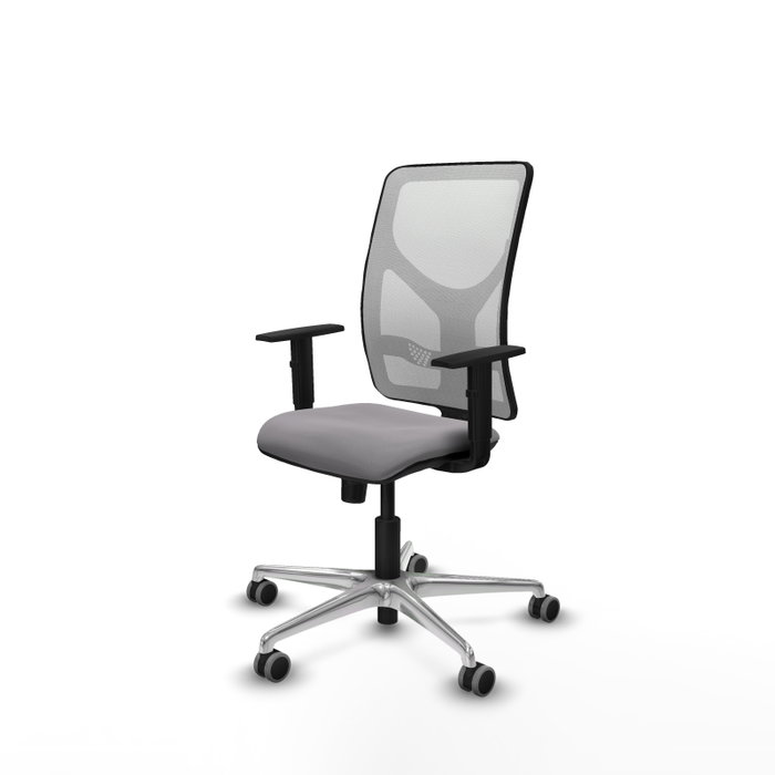 PIQUERAS Y CRESPO Silla de oficina Motilla con mecanismo Sincro, Gris y Blanco