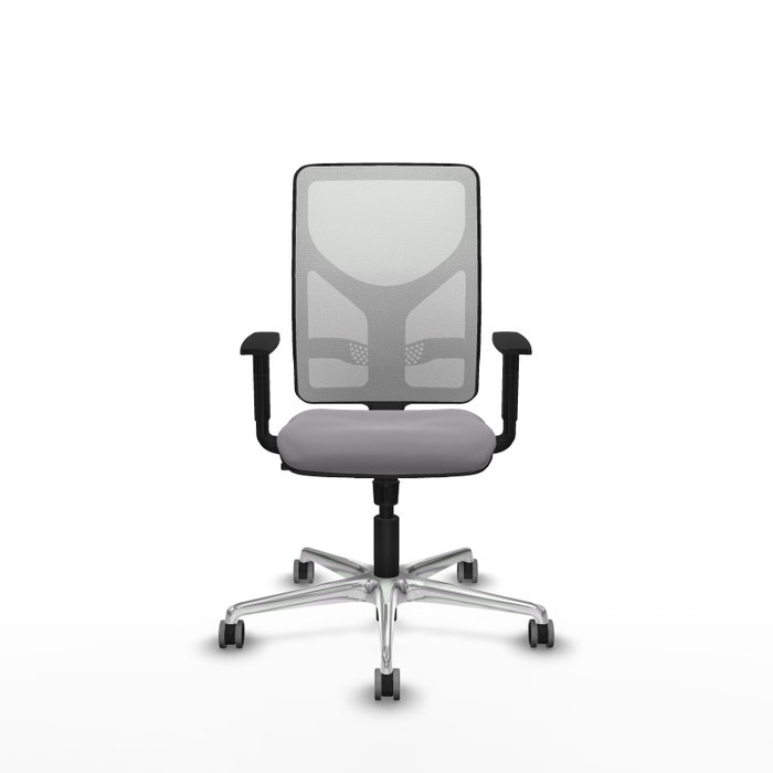 PIQUERAS Y CRESPO Silla de oficina Motilla con mecanismo Sincro, Gris y Blanco