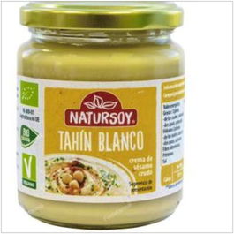 NATURSOY Tahin Blanco Crudo 250Gr Crema de Sésamo Ecológico Vegano