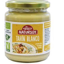 NATURSOY Tahin Blanco Crudo 250Gr Crema de Sésamo Ecológico Vegano