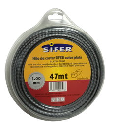 SIFER Hilo de Desbrozadora PLATIN-TRIM 3.00 mm x 47 m