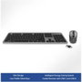 EWENT Combo Teclado y Ratón Inalámbrico EW3272 con Receptor USB-A/USB-C, Negro, Español