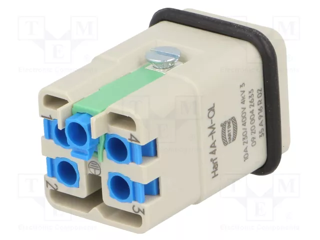 HARTING Han 4A-M-QL Plantilla de contacto macho Han® A