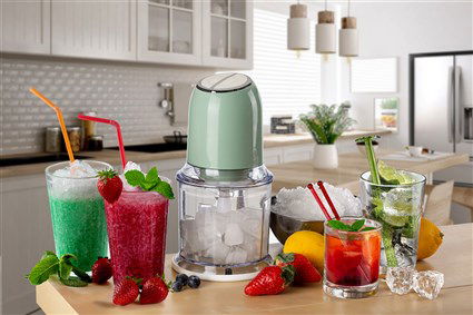 Ariete 438/04 Picadora Vintage Verde 400W 4 Cuchillas Acero Inoxidable 2 Velocidades Estilo Retro Funcional para Cocina