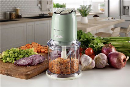 Ariete 438/04 Picadora Vintage Verde 400W 4 Cuchillas Acero Inoxidable 2 Velocidades Estilo Retro Funcional para Cocina